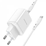 Home Charger 35W 2 PD3.0 C to Lightning Cable (1m) Borofone BN9 — White, фото 3