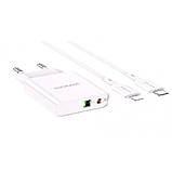 Home Charger 20W PD QC3.0 C to Lightning Cable (1m) Borofone BA69A — White, фото 2
