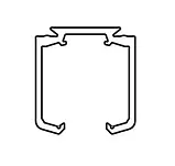 Розсувна система VILLES 5670 врізна+вбудований 2-й дотягувач+ направляюча 2м не анодована, фото 3