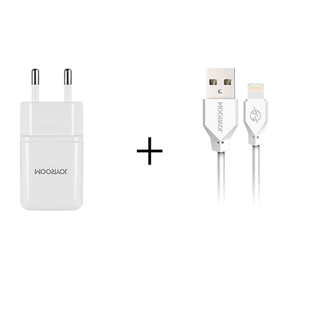 Home Charger 1.2A 1U Lightning Cable (1m) Joyroom L-L119 UMI — White, фото 1