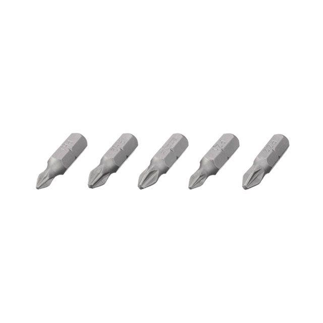 Комплект викруткових насадок PH1, PH2, PZ1, PZ2 1/4"*25 мм, S2, пак. 5шт., STORM INTERTOOL VT-0210