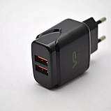 Home Charger 2.4A 2U Veron VR-C12 — Black, фото 5