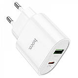Home Charger 20W PD QC3.0 C to Lightning Cable (1m) Hoco C95A — White, фото 6