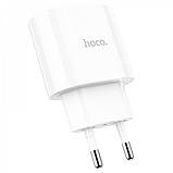Home Charger 20W PD QC3.0 C to Lightning Cable (1m) Hoco C95A — White, фото 7
