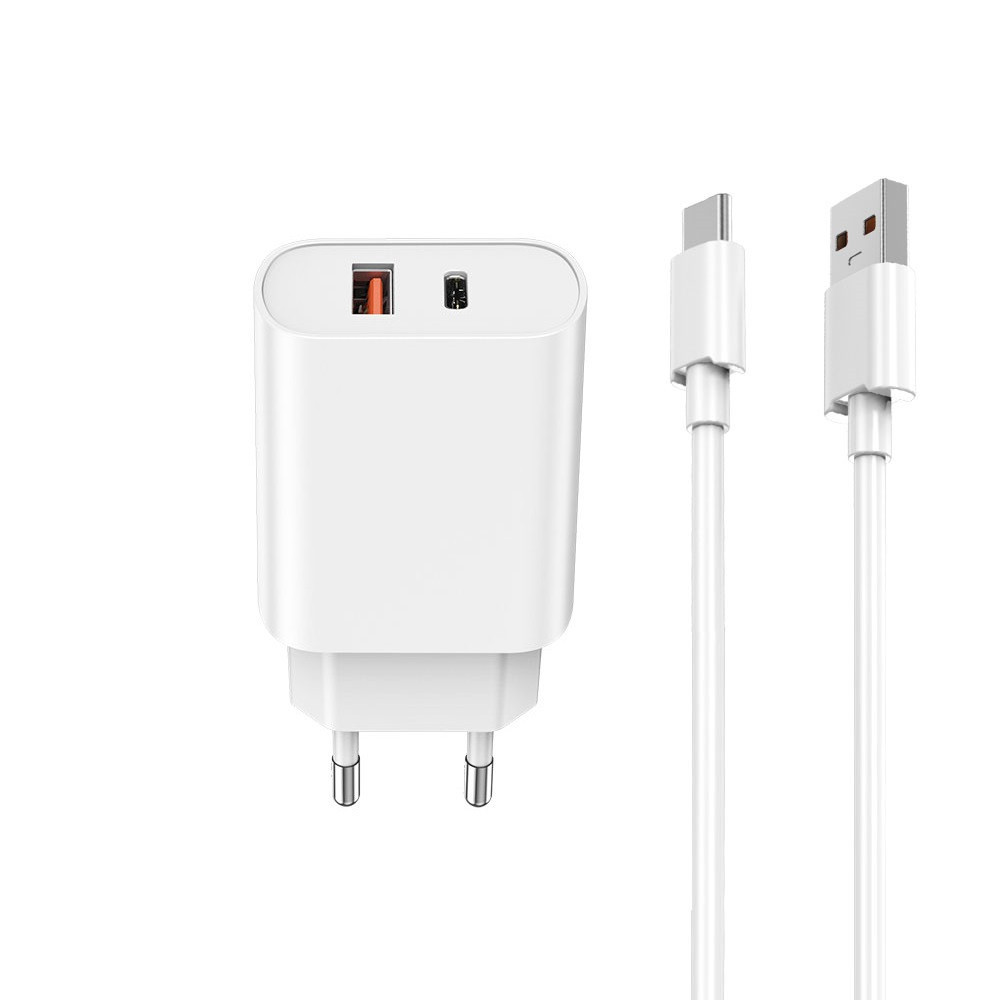 Home Charger 20W PD QC3.0 USB C Cable (1m) WiWU Wi-U002 — White, фото 1