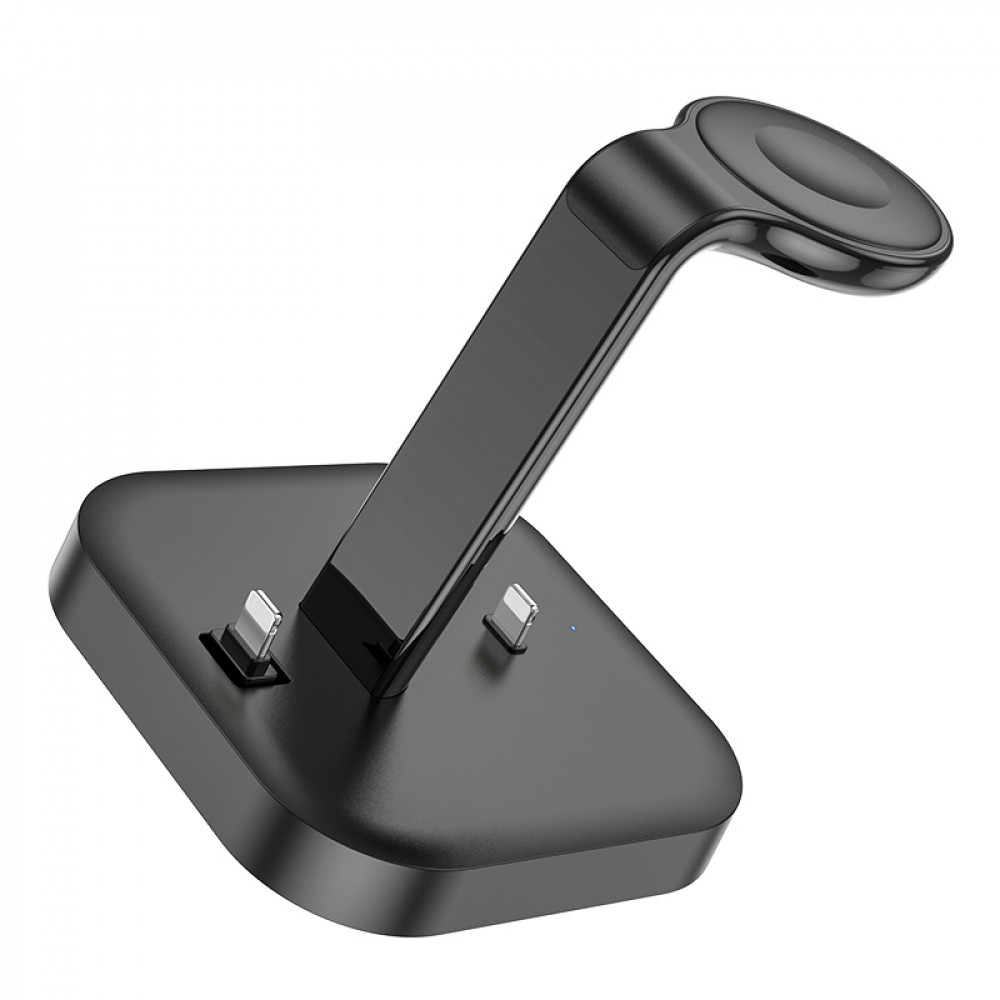 Wireless Charger 3 in 1 Hoco CW43 — black, фото 1