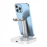 Wireless Charger 3 in 1 Hoco CW43 — white, фото 8