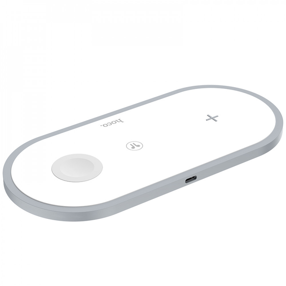 Wireless Charger 3 in 1 Hoco CW24 — White, фото 1