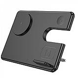 Magnetic Wireless Charger 3 in 1 Hoco CQ1 Geek folding for iWatch — black, фото 3