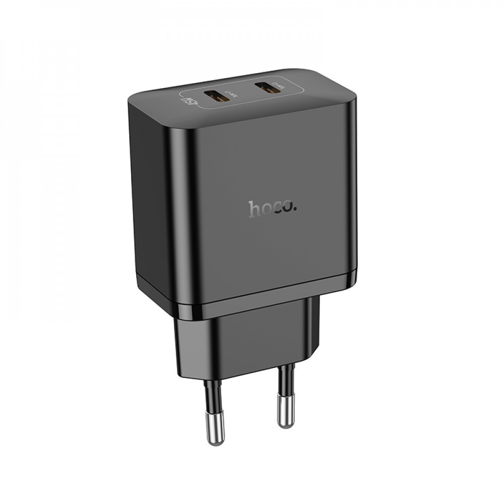 Home Charger 45W GaN 2 PD Hoco N35 Streamer — black, фото 1