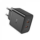 Home Charger 45W GaN 2 PD Hoco N35 Streamer — black, фото 4