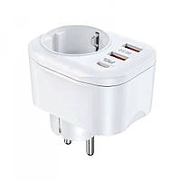 Мережевий перехідник 20W PD QC3.0 2U 1C — Earldom ES-SC18