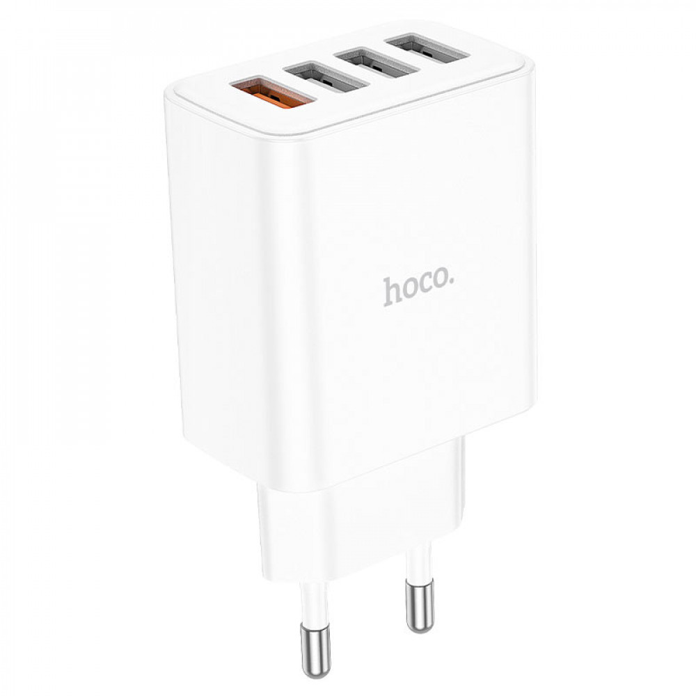 Home Charger | 28.5W | 4U | QC3.0 — Hoco C102A — White, фото 1