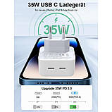 Home Charger 35W 2PD USB C to Lightning Cable (1m) Apple MHJ83ZM/A, фото 3