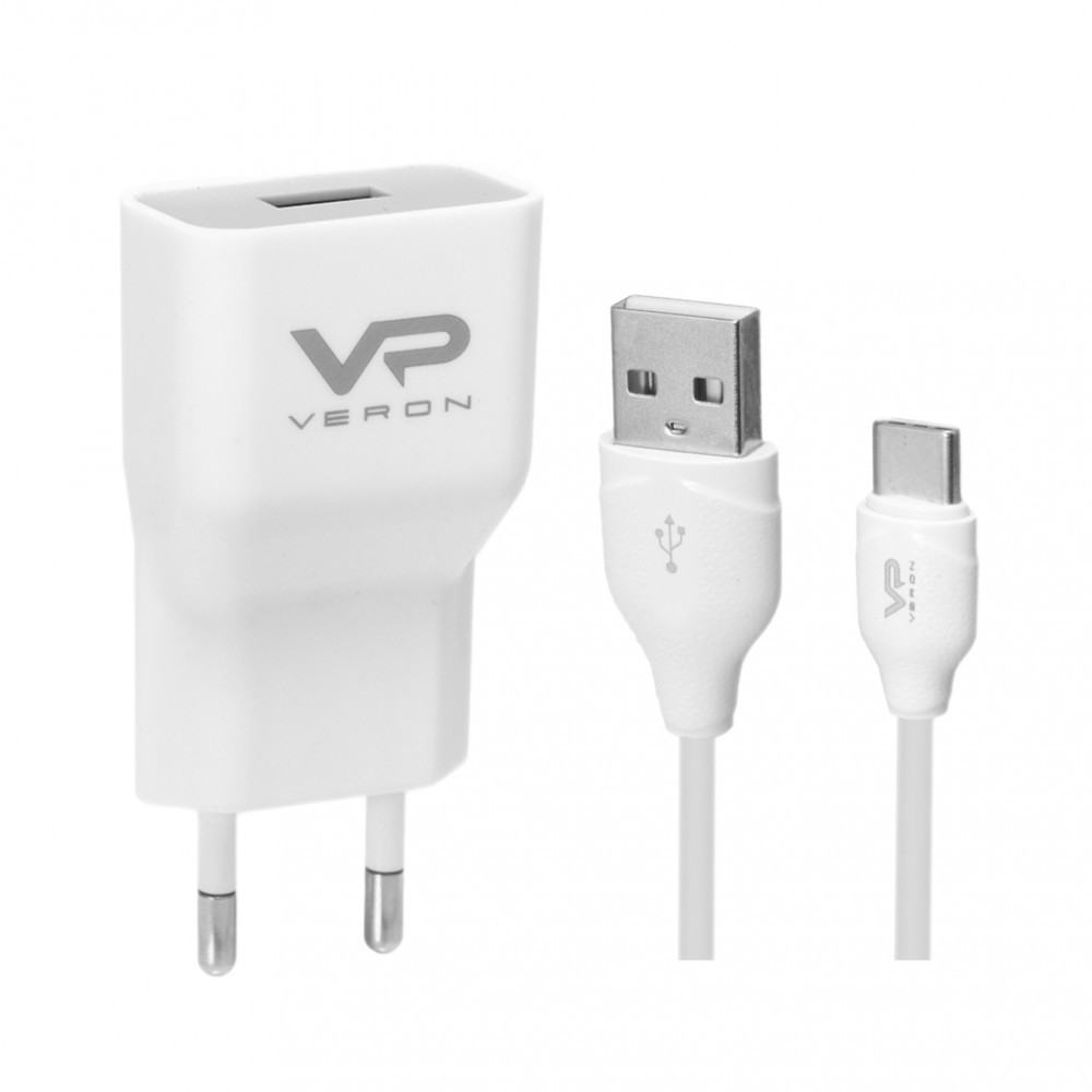 Home Charger 2.0A QC2.0 Lightning Cable (1m) Veron AD-19L, фото 1