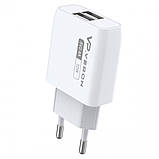 Home Charger 2.4A 2U USB C Cable (1m) Veron AC62C, фото 4