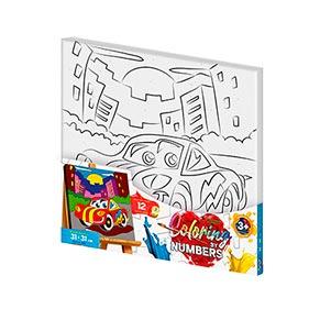 Картина за номерами "Coloring by numbers" Danko Toys Автомобіль 31см*31см