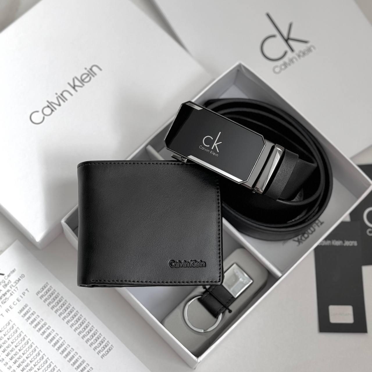Чоловічий подарунковий набір ремінь і портмоне Calvin Klein