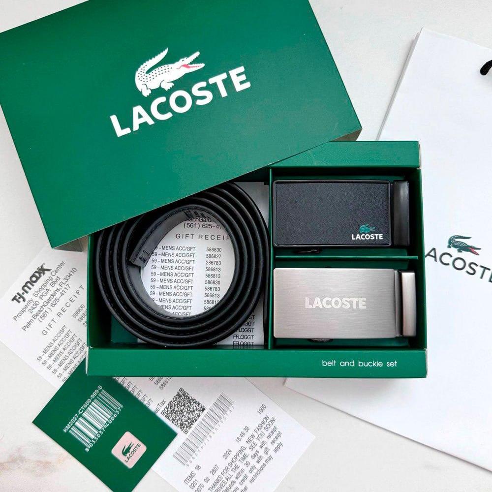 Ремінь із двома пряжками автомат Lacoste