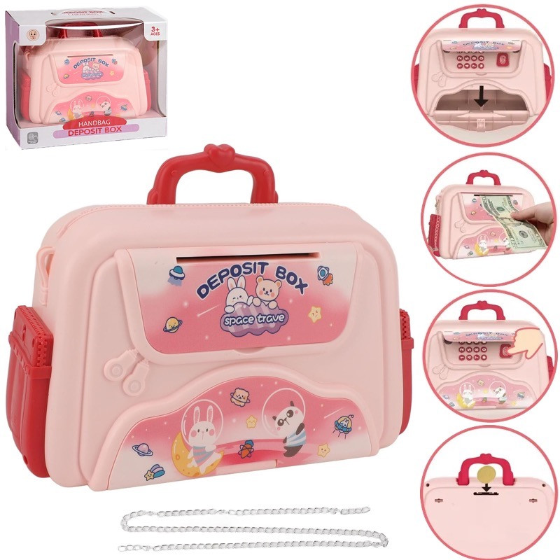 Дитяча скарбничка-сумка з кодовим замком і відбитком пальця арт. F 860 C, фото 1