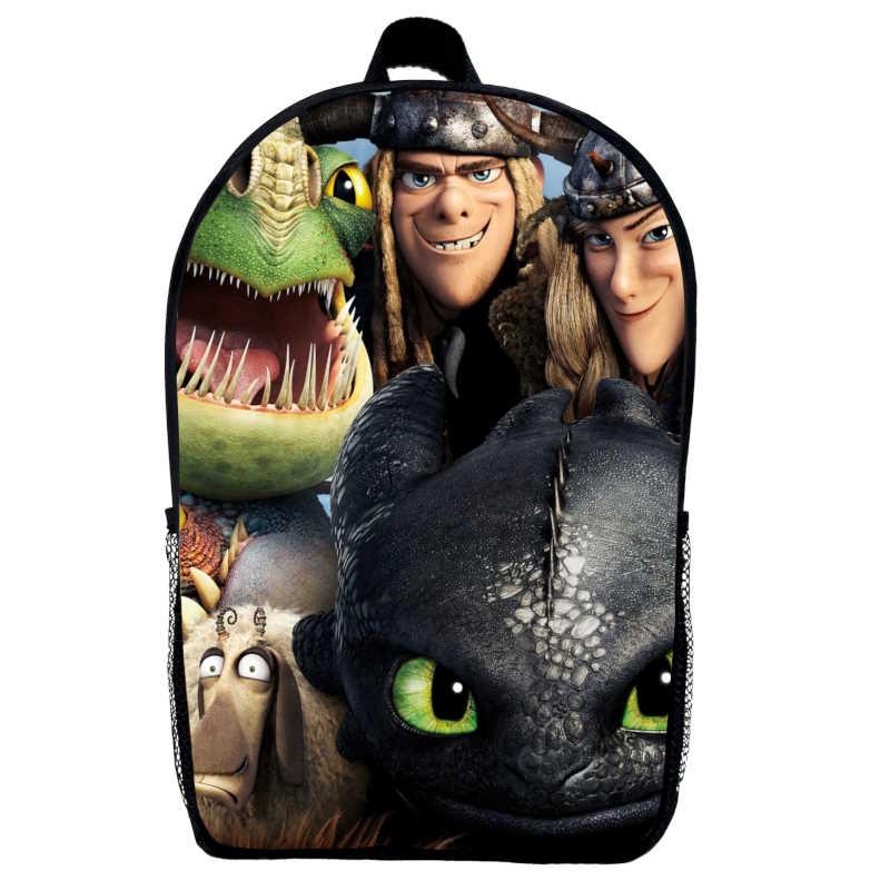 Рюкзак Як приборкати дракона (School Gear bag Беззубик 09) чорний, 39 х 27 х 14 см