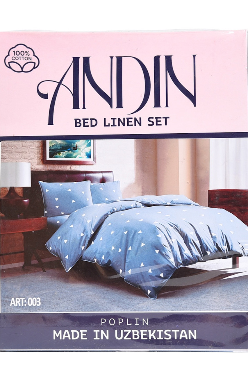 Комплект постільної білизни блакитного кольору півторка 182102P, фото 1