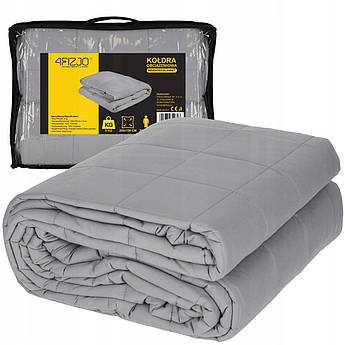 Ковдра важка (обважнена) 4FIZJO 9 кг 150 x 200 см Grey (P-5907739319807)