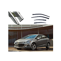 Дефлекторы окон (ветровики) из нержавеющей стали 3D на Chevrolet Cruze (2017-н.в) 4 шт. FLY (BCVCZ1723-W/S)
