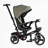 Дитячий триколісний велосипед — коляска Best Trike Marco 9155 / 318-82 з батьківською ручкою Зелений, фото 3