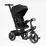 Дитячий триколісний велосипед — коляска Best Trike Marco 9155 / 331-09 з батьківською ручкою Синій, фото 3