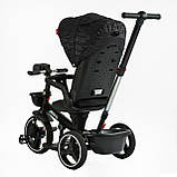 Дитячий триколісний велосипед — коляска Best Trike Marco 9155 / 331-09 з батьківською ручкою Синій, фото 5