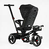 Дитячий триколісний велосипед — коляска Best Trike Marco 9155 / 331-09 з батьківською ручкою Синій, фото 6