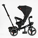 Дитячий триколісний велосипед — коляска Best Trike Marco 9155 / 331-09 з батьківською ручкою Синій, фото 7
