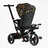 Дитячий триколісний велосипед — коляска Best Trike Marco 9155 / 390-07 з батьківською ручкою Чорний, фото 7
