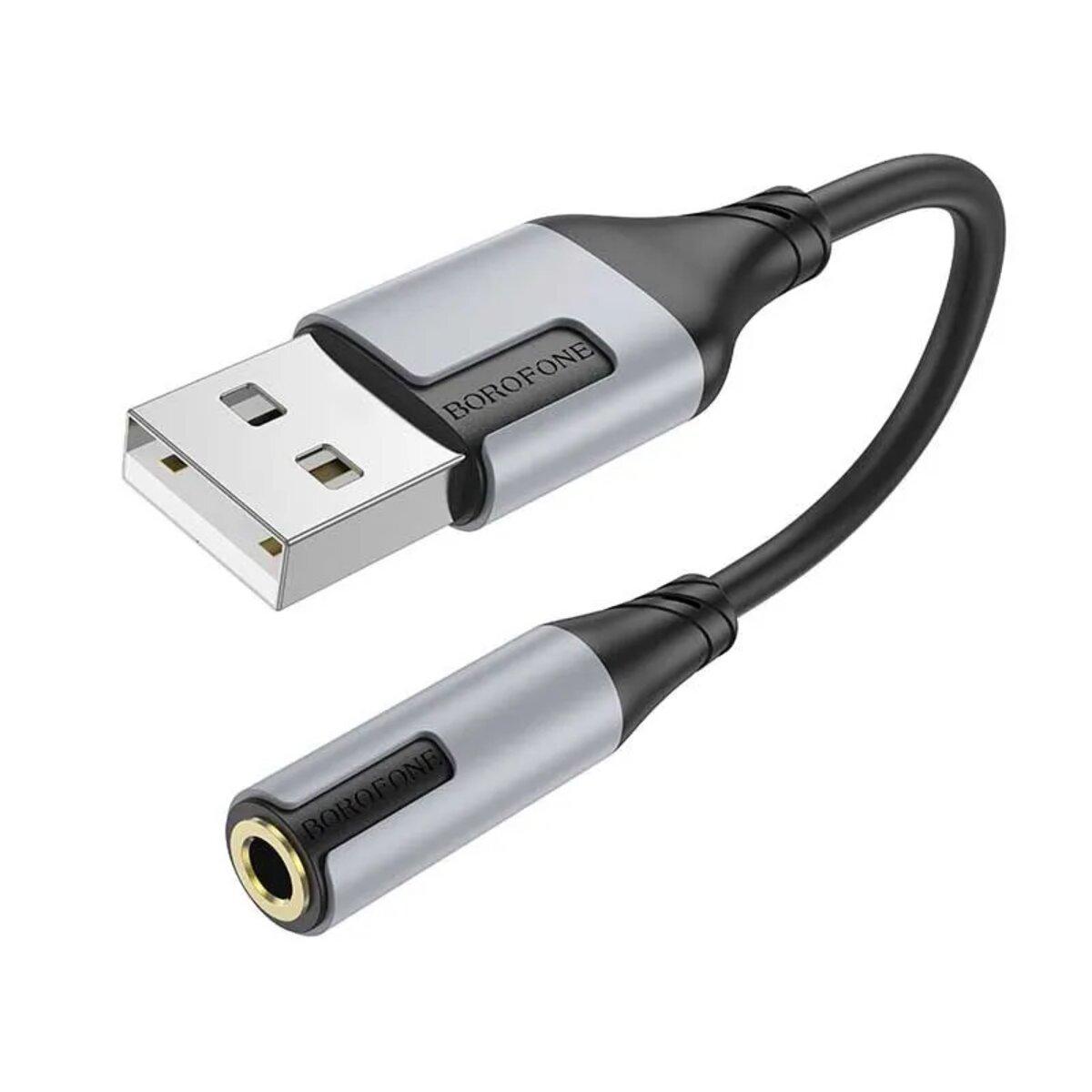 Перехідник BOROFONE BV19 Creator external sound card USB to 3.5mm Black