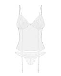 Корсет Obsessive Alissium corset & thong M/L (м'ята упаковка!!!) Кітті, фото 8