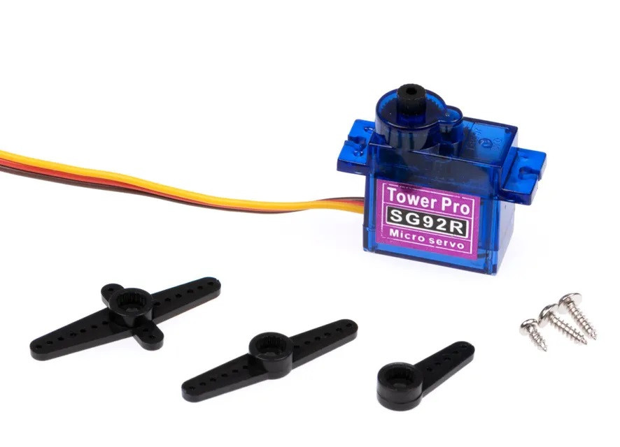 Сервопривід Servo Motor SG92R 180°, цифровий, нейлоновий редуктор, для FPV дронів