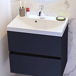 Тумба сіра + раковина 60 Fancy Marble Rodos + Dora