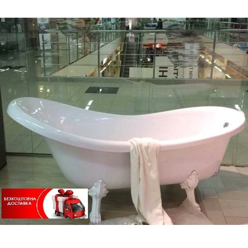 Ванна на левових лапах золотий сифон 1750x805 Fancy Marble Lady Hamilton, фото 1