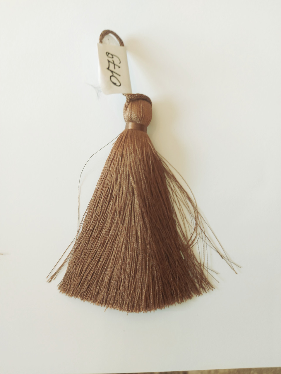 Кисти шелковые декоративные ( 1 шт ) Китиця декоративна велика 10-11 см, коричнева світла,  0179, 1 шт.