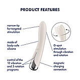 Вібратор Satisfyer Spinning Vibe 1 Beige, фото 7