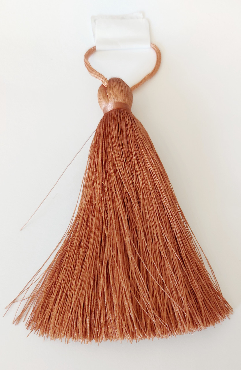 Кисти шелковые декоративные ( 1 шт ) Китиця декоративна велика 10-11 см теракотова пастельна  0149, 1 шт.