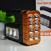 Світлодіодна ручна лампа ліхтар для кемпінгу на сонячній батареї HB 7702, чорний iC227