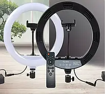 Кільцева LED-лампа YQ-320B (30 см) з тримачем телефона для б'юті селфі Ring Light YU227, фото 6