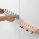 Багатофункціональний тримач для ножів із гачками, настінний органайзер для ножів, кухонний органайзер iC227, фото 3