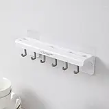 Багатофункціональний тримач для ножів із гачками, настінний органайзер для ножів, кухонний органайзер iC227, фото 6