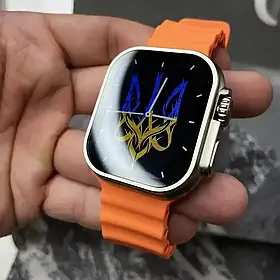 Смарт-годинник Жовтогарячий L8 Ultra Max 49 mm 1:1 Apple Watch! AMOLED.Преміум'якість. Є гвинти та фіксат iC227