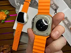 Смарт-годинник Жовтогарячий L8 Ultra Max 49 mm 1:1 Apple Watch! AMOLED.Преміум'якість. Є гвинти та фіксат YU227, фото 3