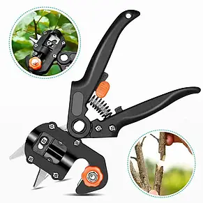 Професійний привівальний секатор Grafting Tool з 3 ножами для обрізання та щеплення дерев, кущів. YU227, фото 4