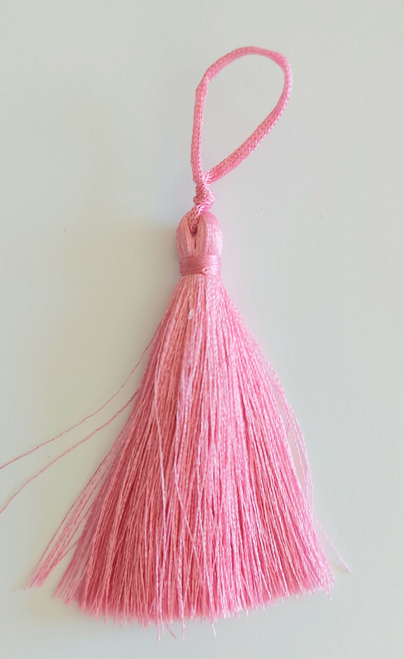 Пензлик Кисть декоративний текстильний Кит'я шовк мала 7 см Ріжва, 1 шт.